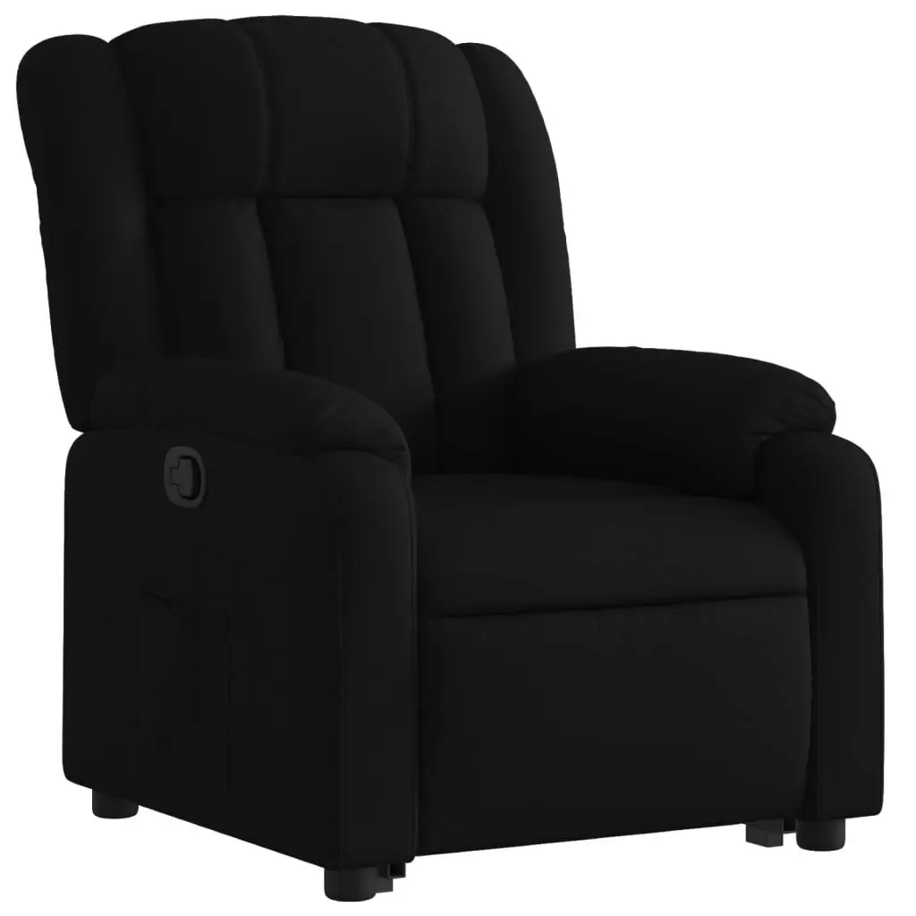 Stand up Massage Recliner Chair Black Fabric 3205794