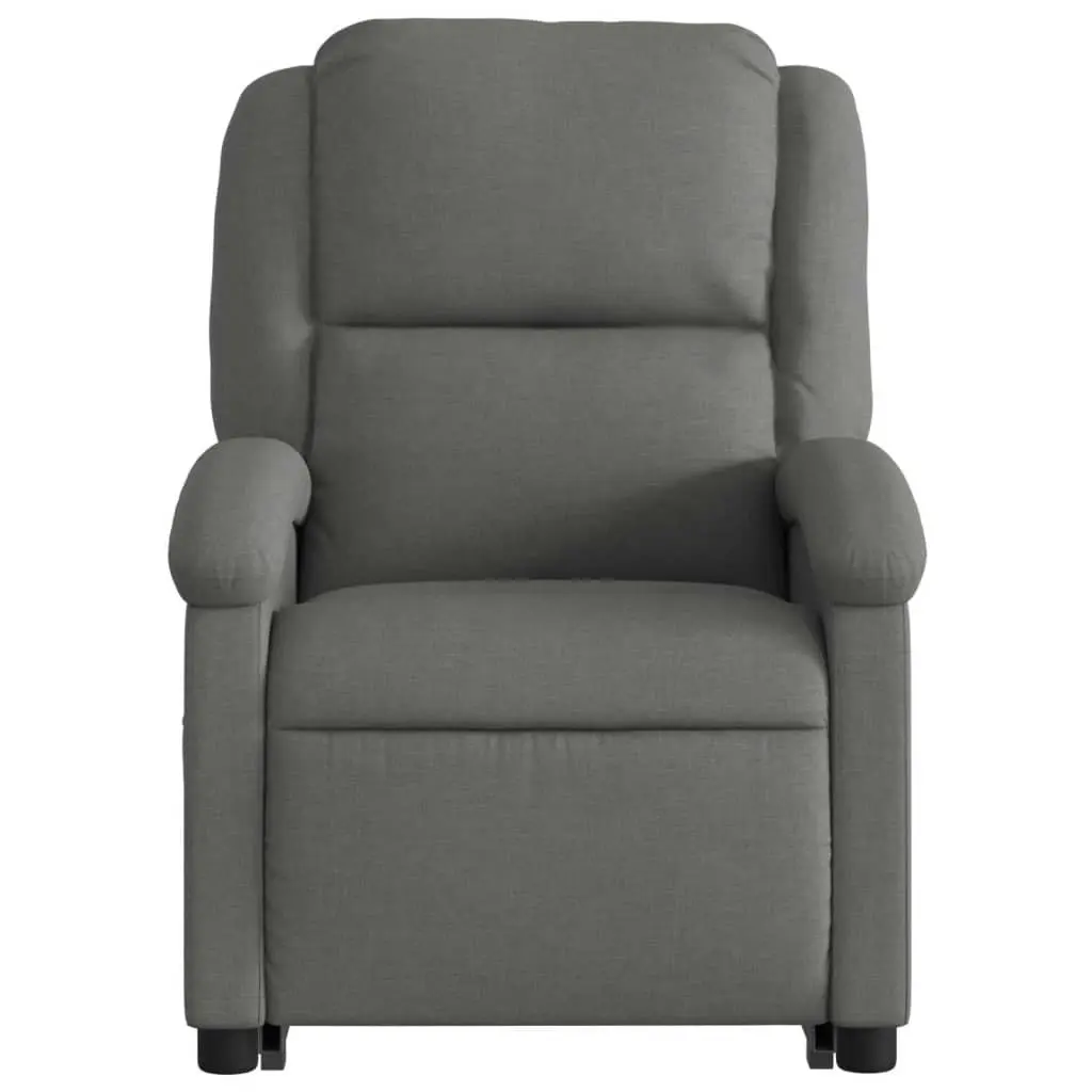 Stand up Massage Recliner Chair Dark Grey Fabric 3205433