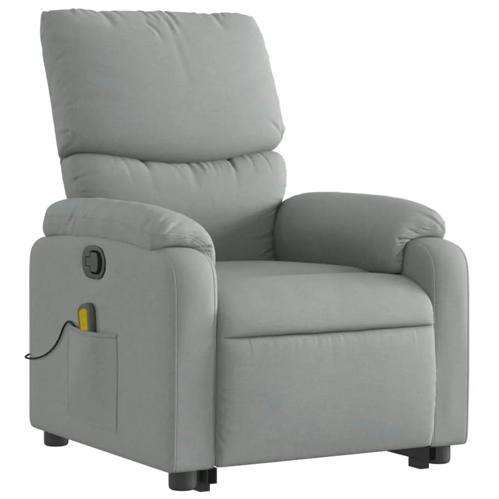 Stand up Massage Recliner Chair Light Grey Fabric 3205700