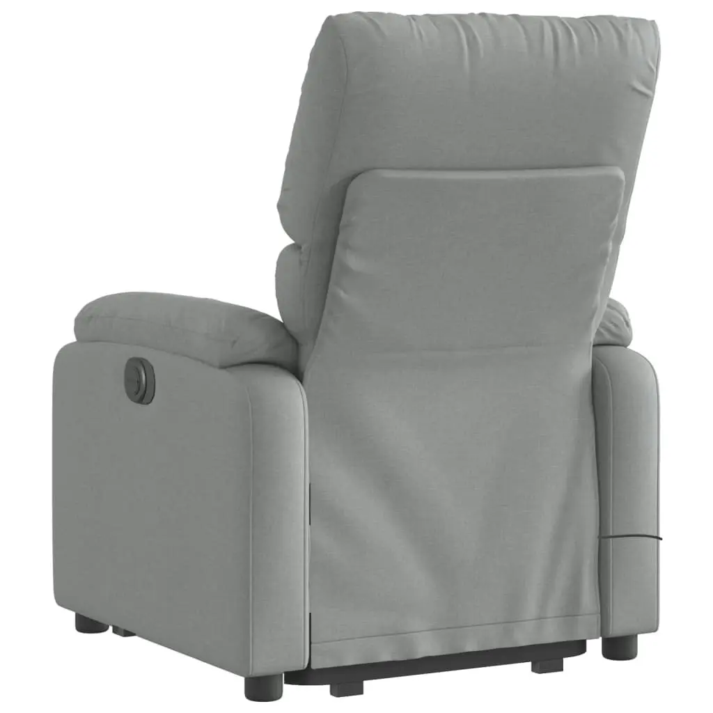 Stand up Massage Recliner Chair Light Grey Fabric 3205700