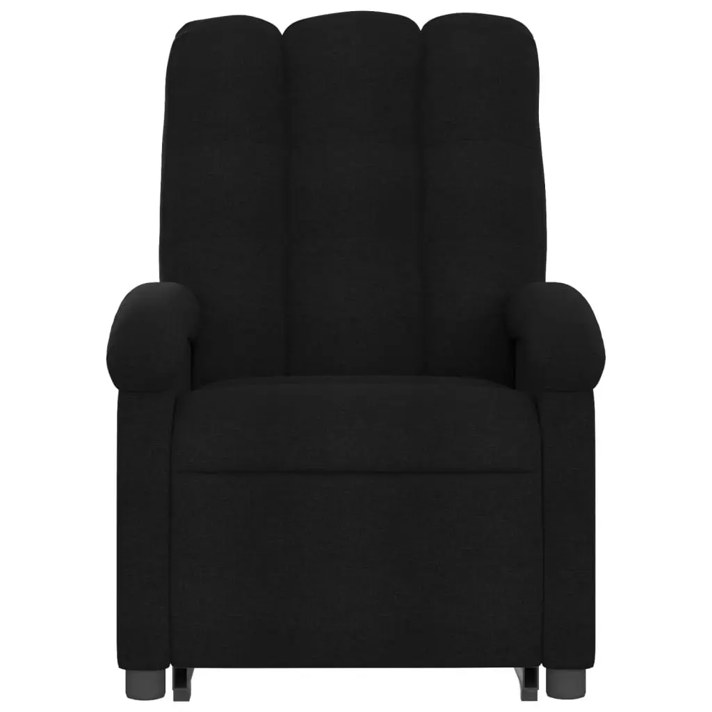 Stand up Massage Recliner Chair Black Fabric 3205402