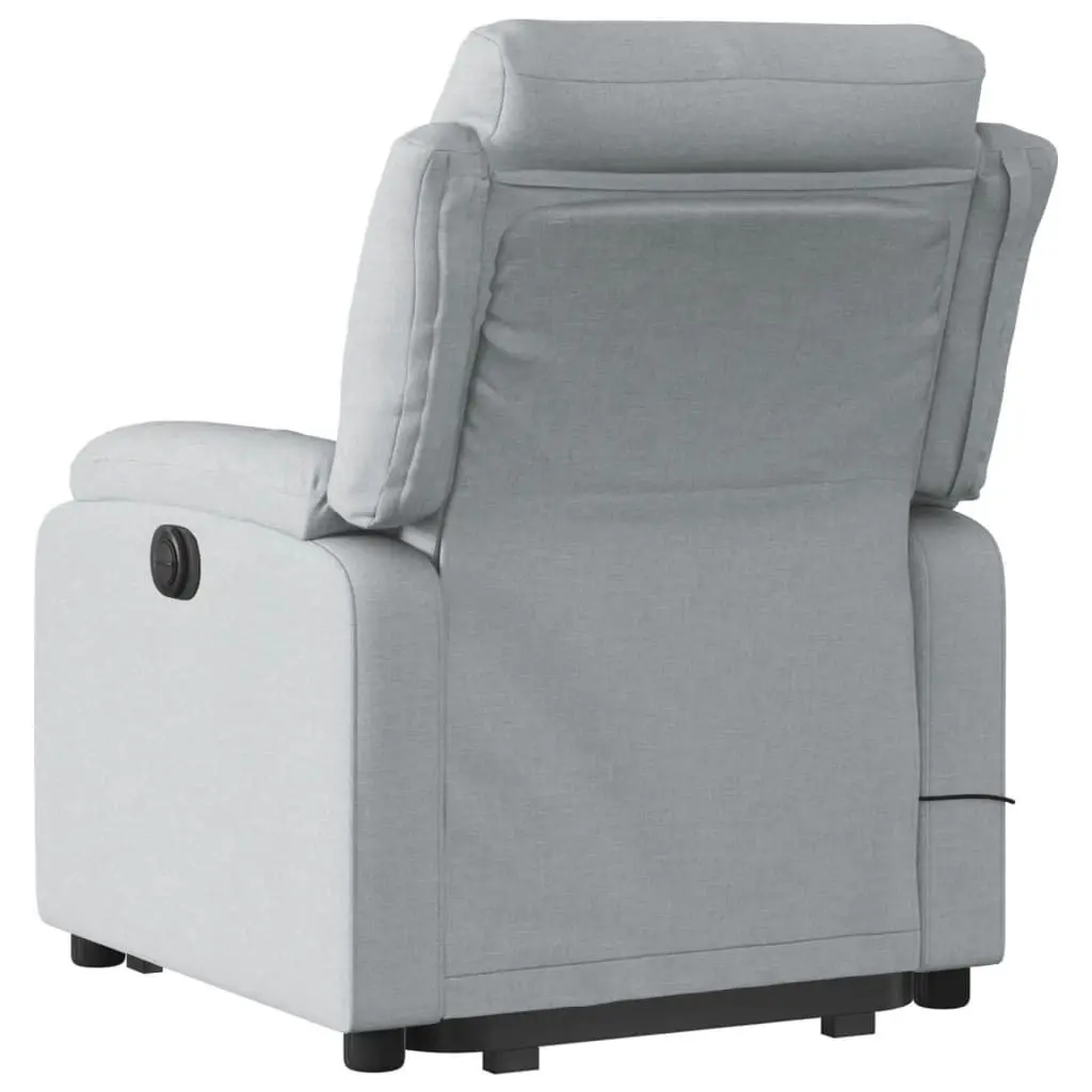 Stand up Massage Recliner Chair Light Grey Fabric 3205735