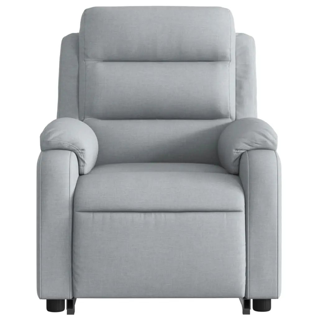 Stand up Massage Recliner Chair Light Grey Fabric 3205735