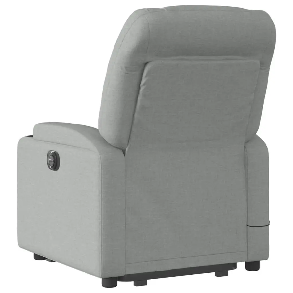 Stand up Massage Recliner Chair Light Grey Fabric 3205628