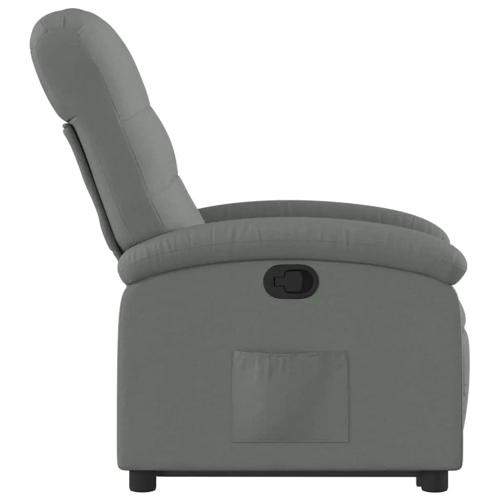 Stand up Recliner Chair Dark Grey Fabric 3205397