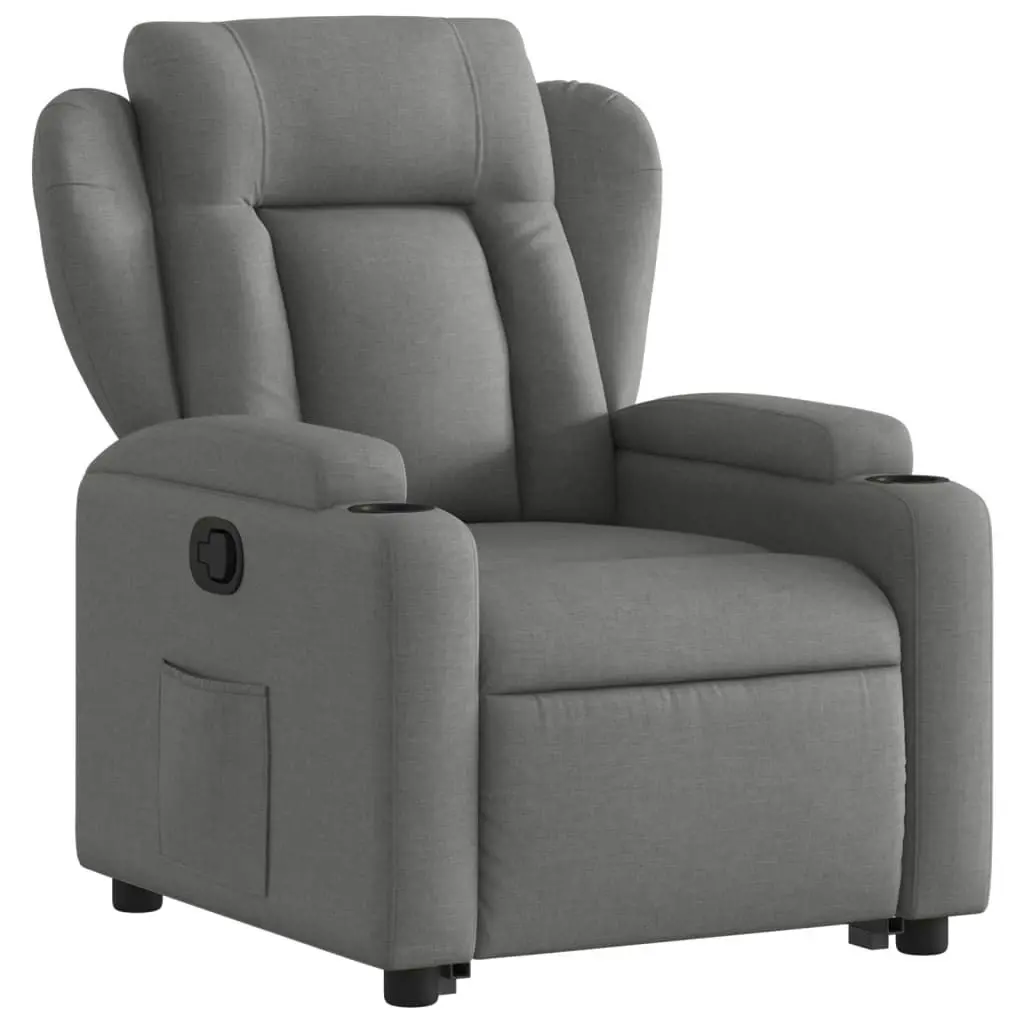 Stand up Recliner Chair Dark Grey Fabric 3205581