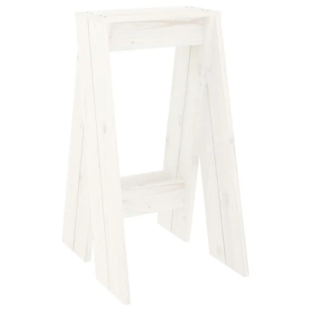 Stools 2 pcs White 40x40x75 cm Solid Wood Pine 823670