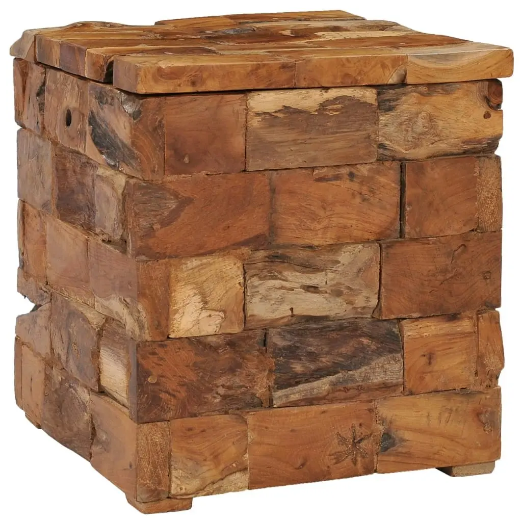 Storage Stool Solid Teak Wood 281654