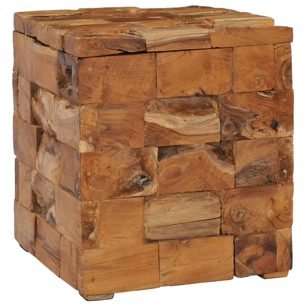 Storage Stool Solid Teak Wood 281654