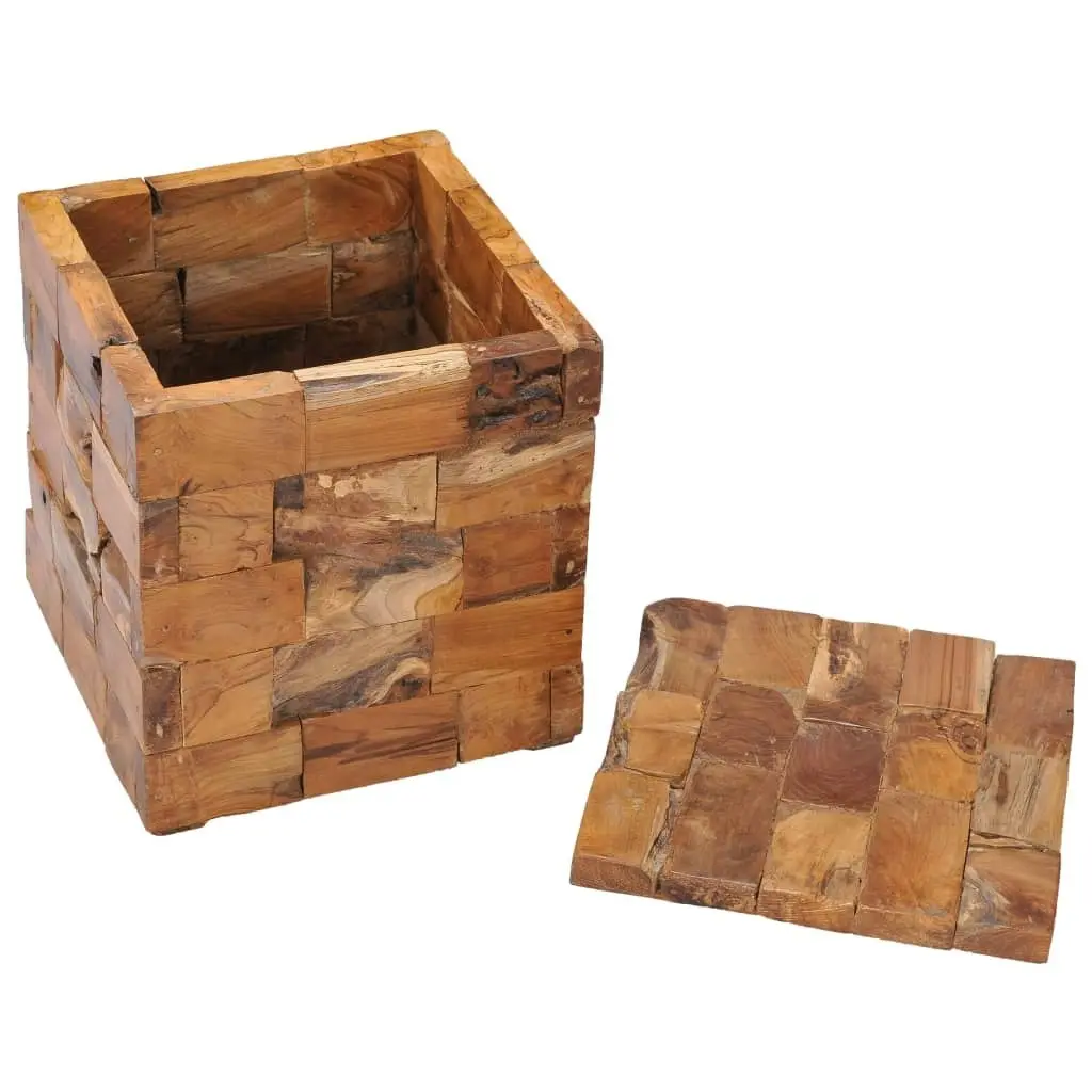 Storage Stool Solid Teak Wood 281654