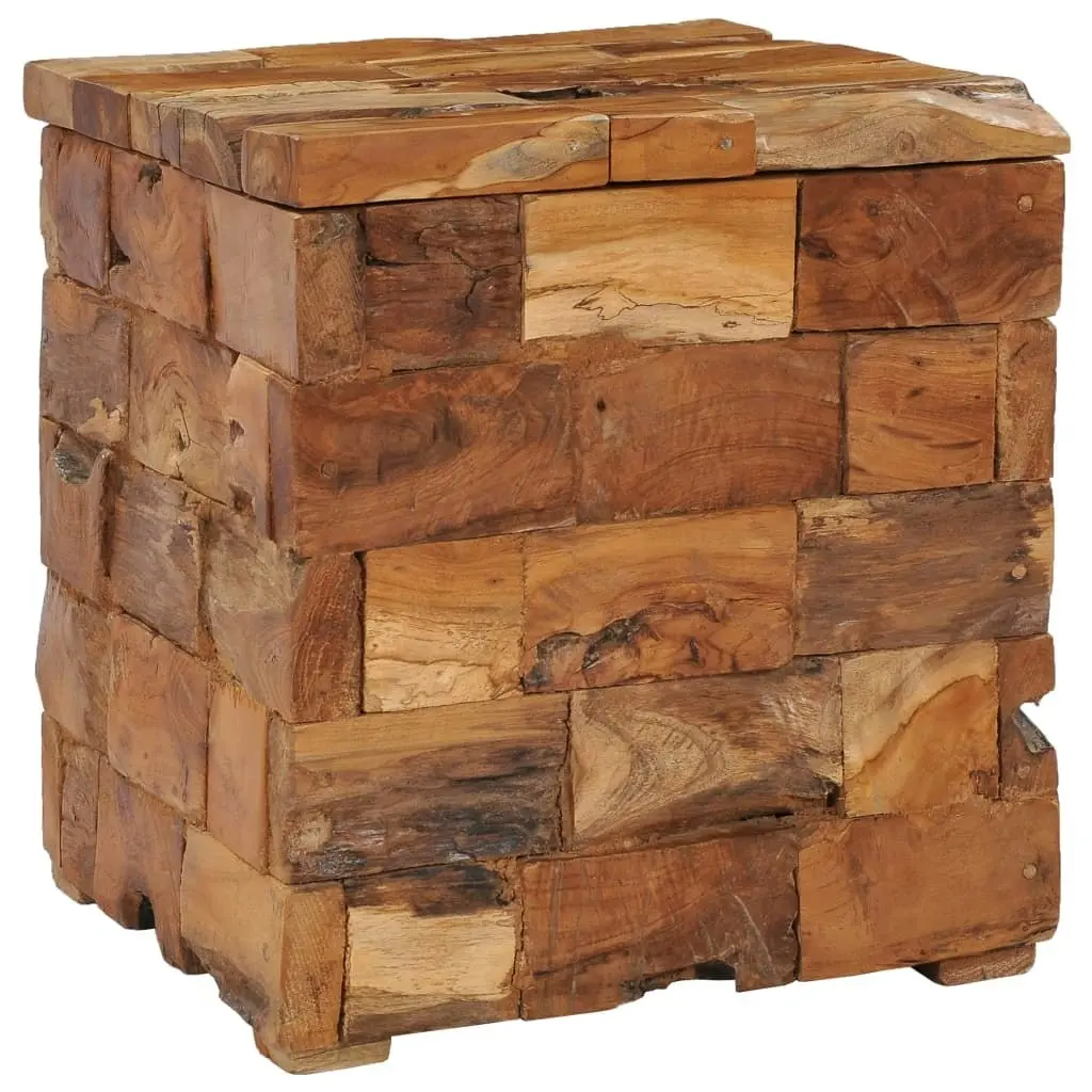 Storage Stool Solid Teak Wood 281654