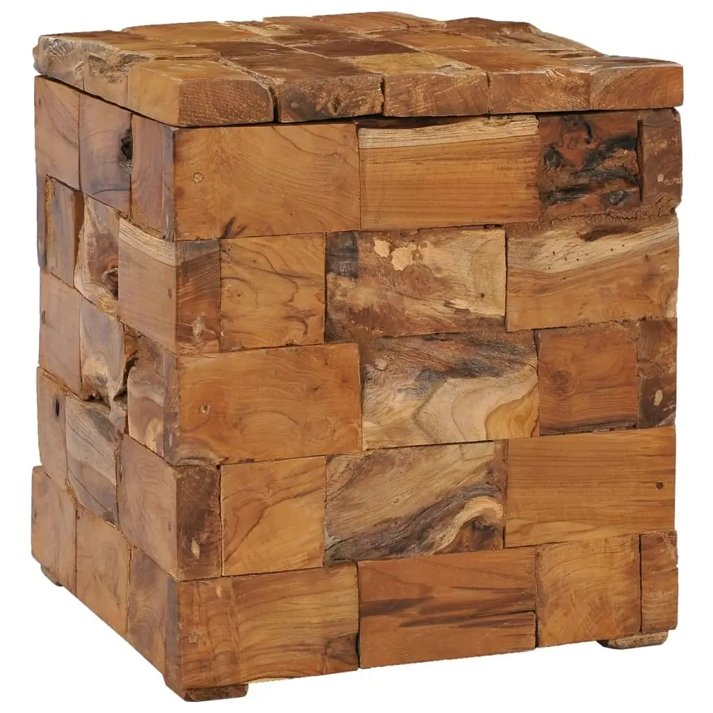 Storage Stool Solid Teak Wood 281654