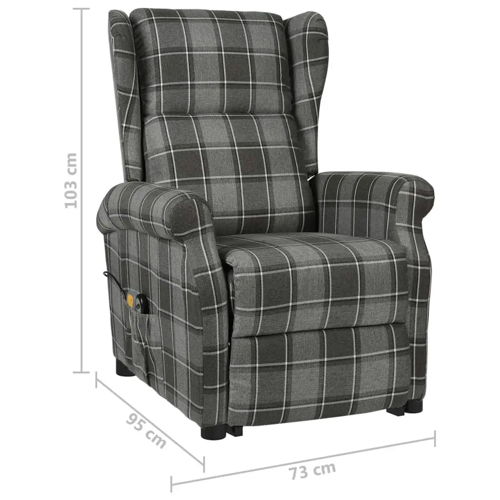 Stand up Massage Chair Grey Fabric 329471