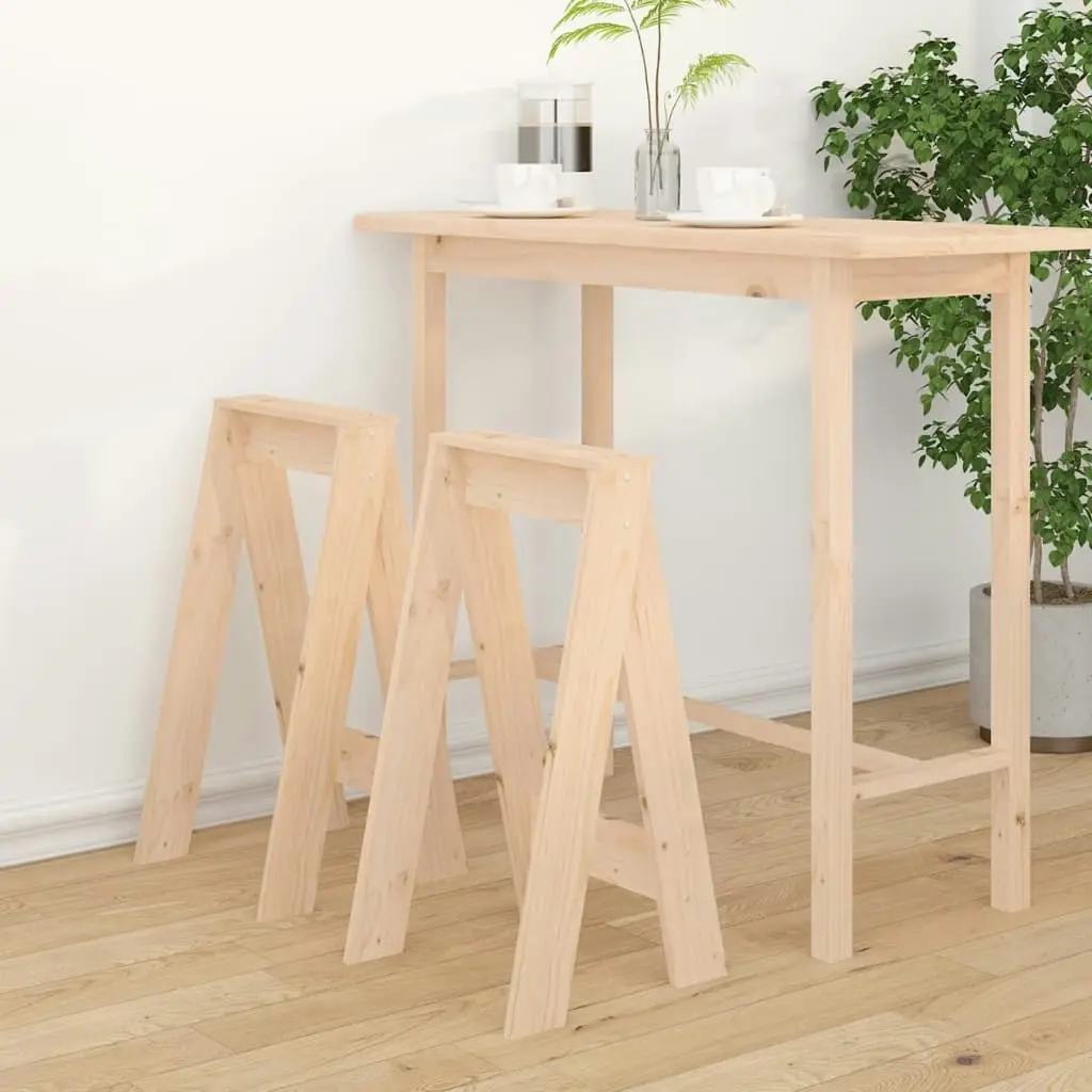 Stools 2 pcs 40x40x75 cm Solid Wood Pine 823669