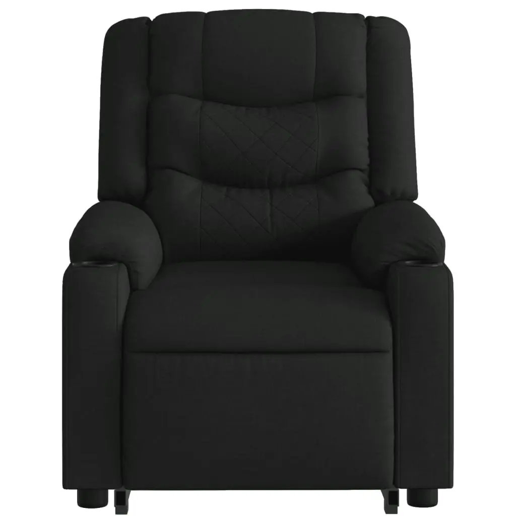 Stand up Massage Recliner Chair Black Fabric 3206843