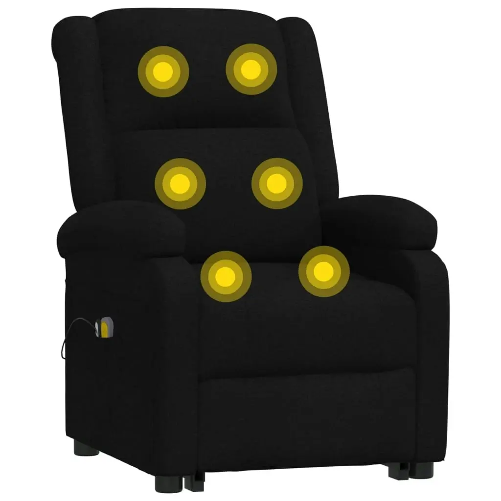 Stand up Massage Chair Black Fabric 3152329