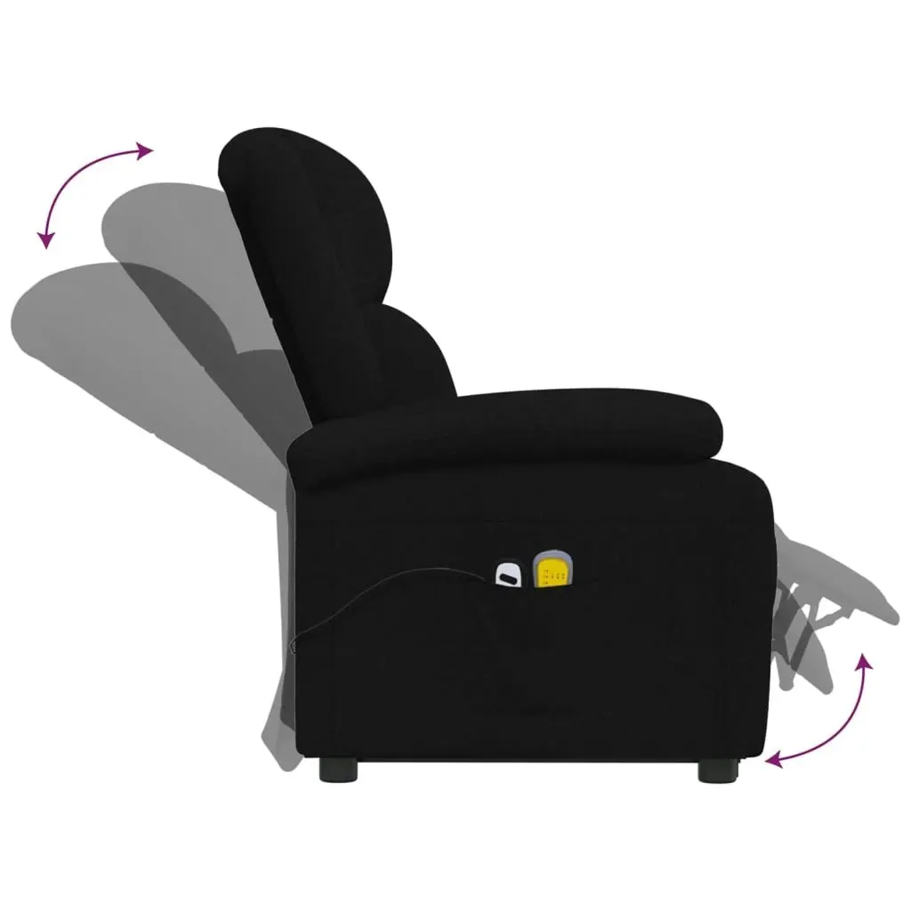 Stand up Massage Chair Black Fabric 3152329