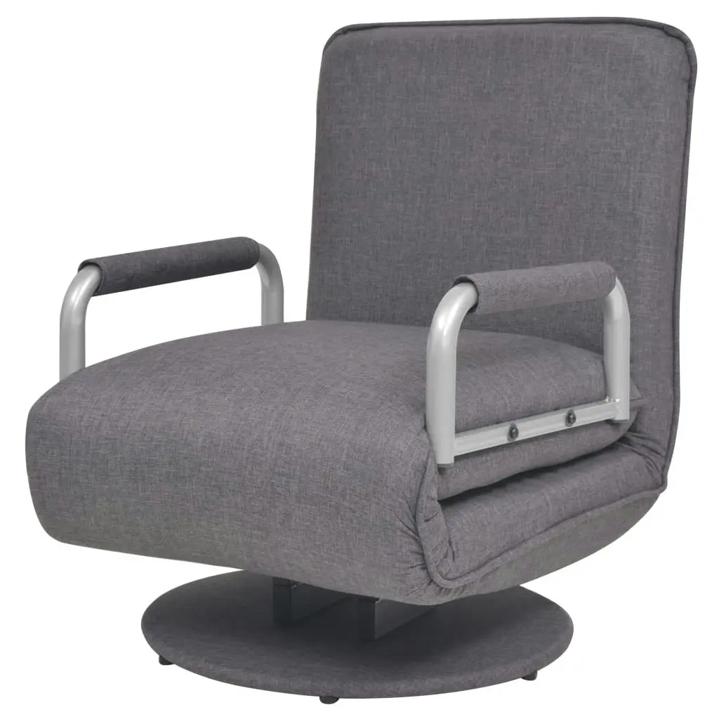 Swivel Chair and Sofa Bed Dark Grey Fabric 244667