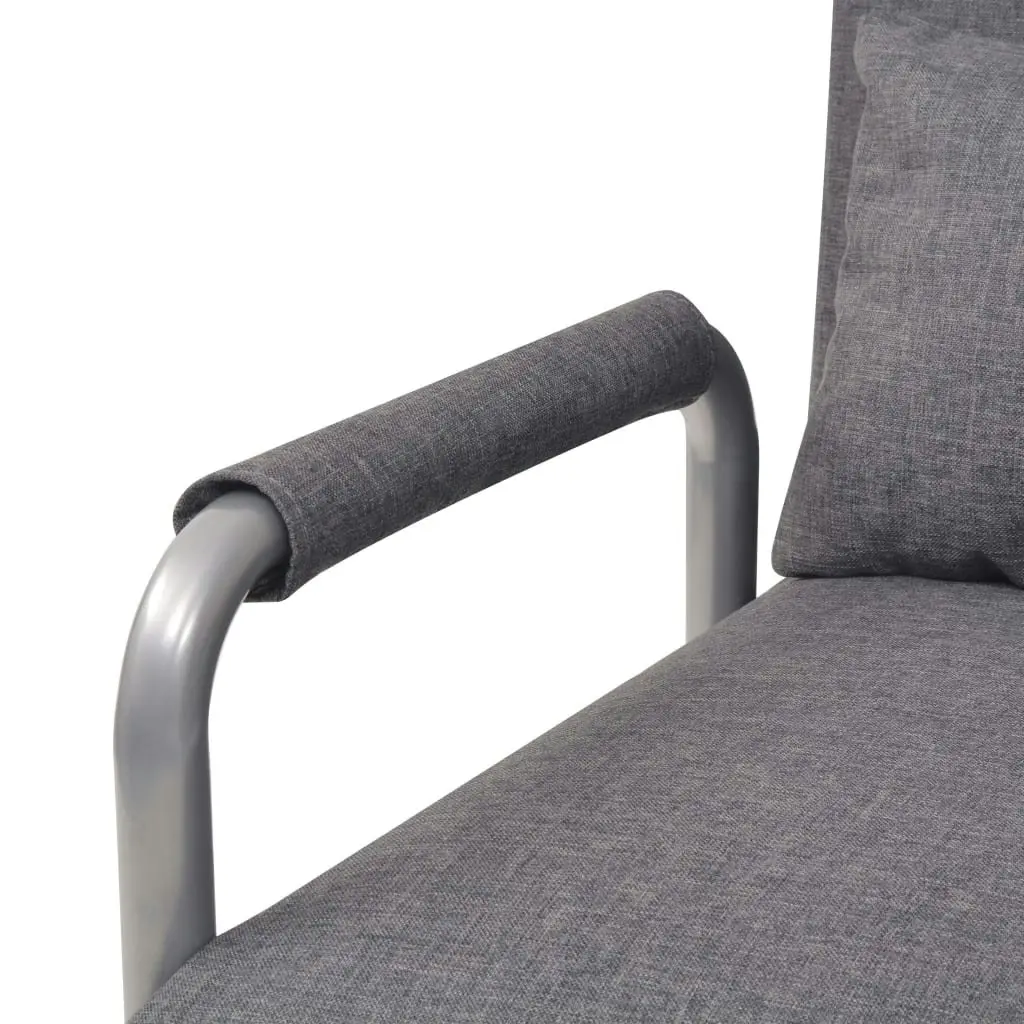 Swivel Chair and Sofa Bed Dark Grey Fabric 244667