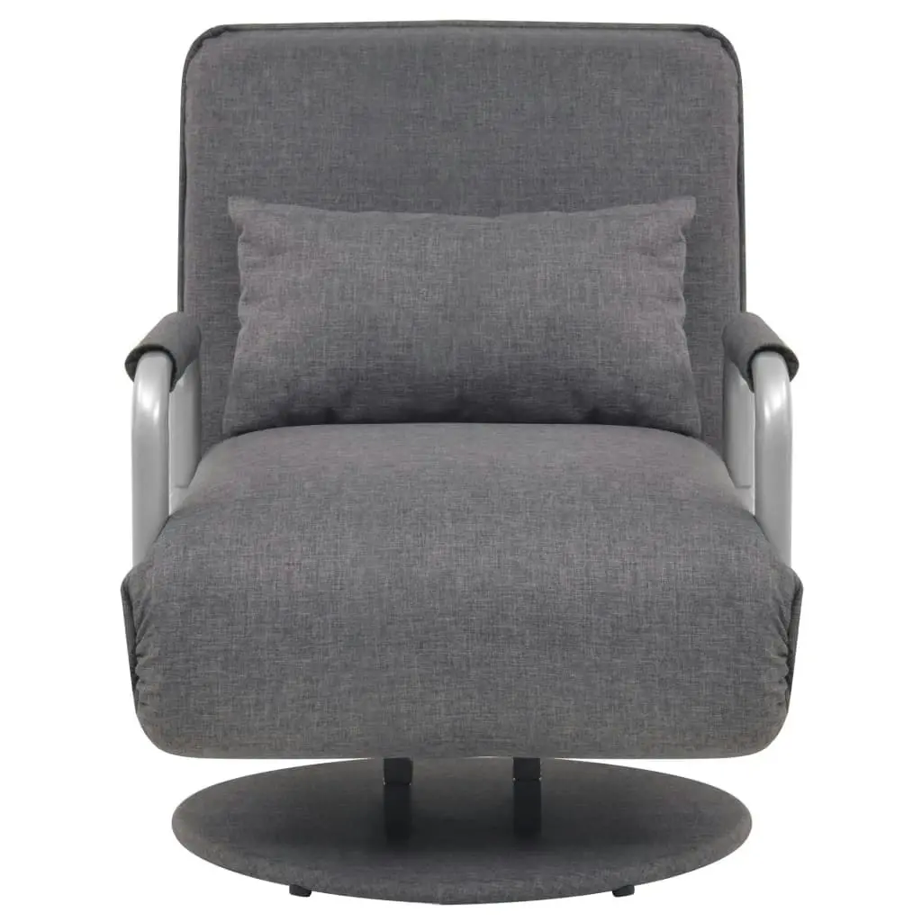 Swivel Chair and Sofa Bed Dark Grey Fabric 244667