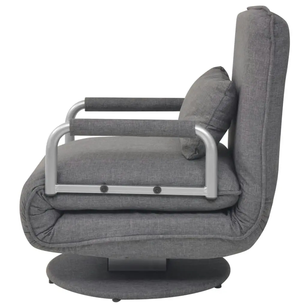 Swivel Chair and Sofa Bed Dark Grey Fabric 244667