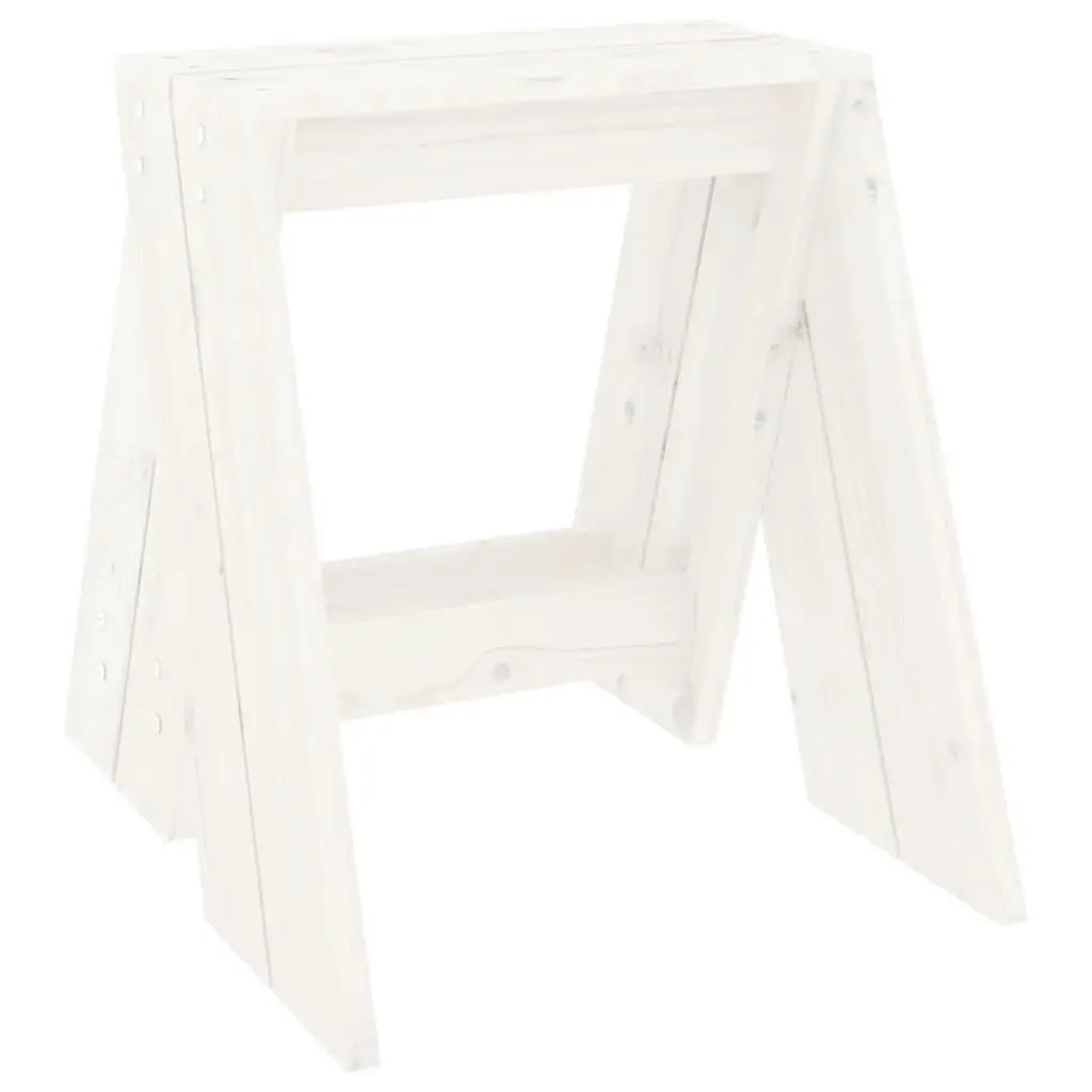 Stools 2 pcs White 40x40x45 cm Solid Wood Pine 823660