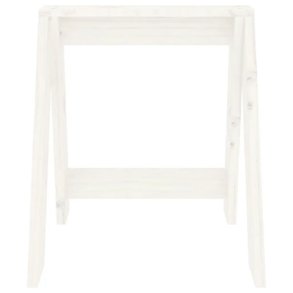 Stools 2 pcs White 40x40x45 cm Solid Wood Pine 823660