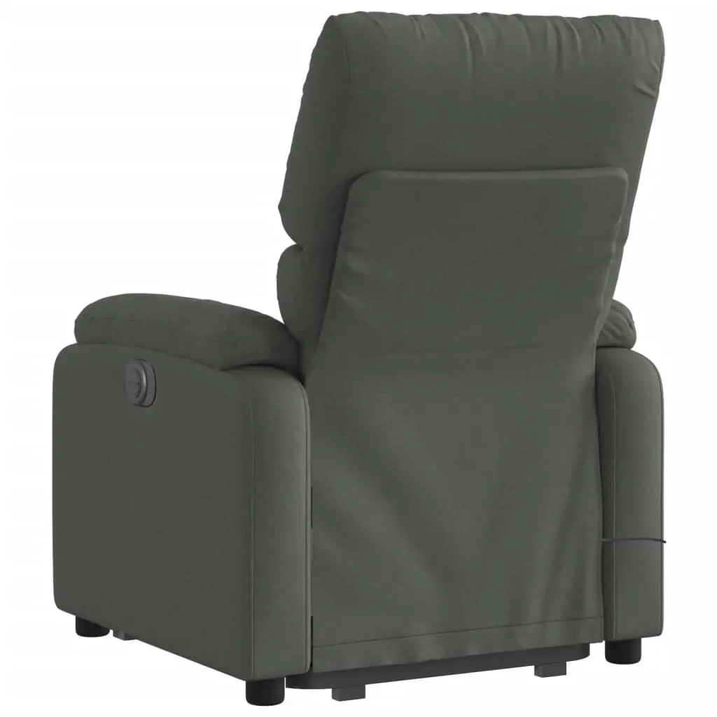 Stand up Massage Recliner Chair Dark Grey Fabric 3205701