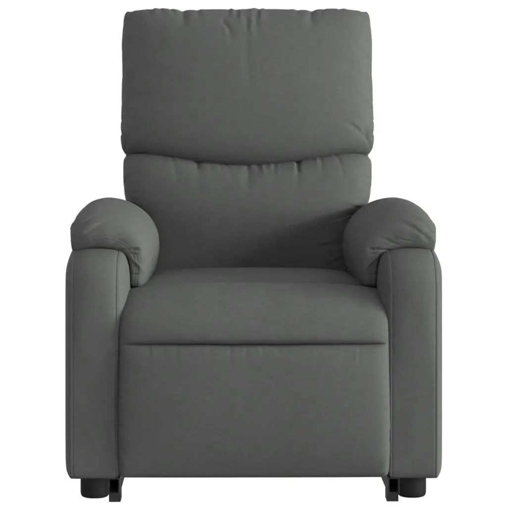 Stand up Massage Recliner Chair Dark Grey Fabric 3205701