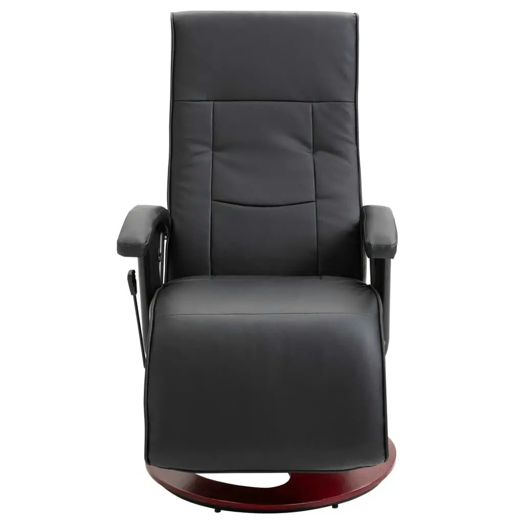 Swivel TV Armchair Black Faux Leather 248449