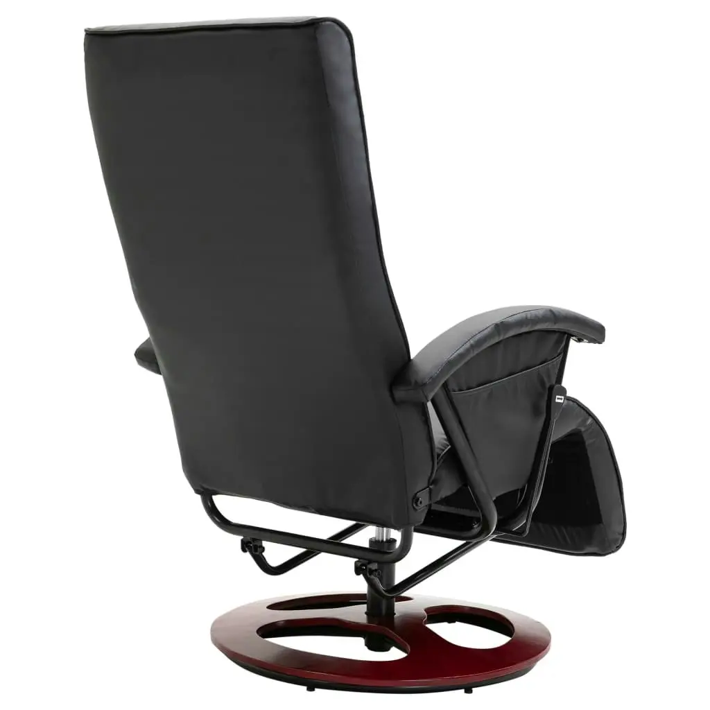 Swivel TV Armchair Black Faux Leather 248449