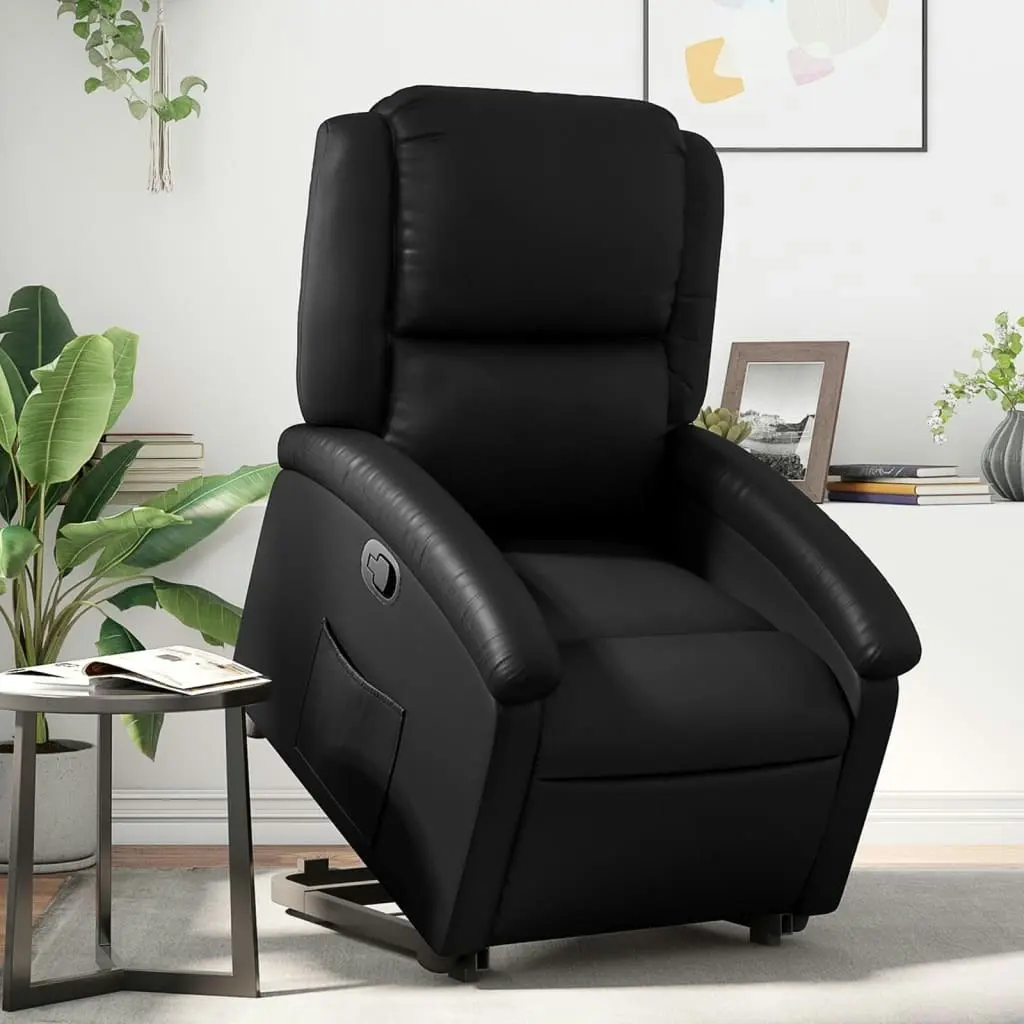 Stand up Recliner Chair Black Faux Leather 3205456