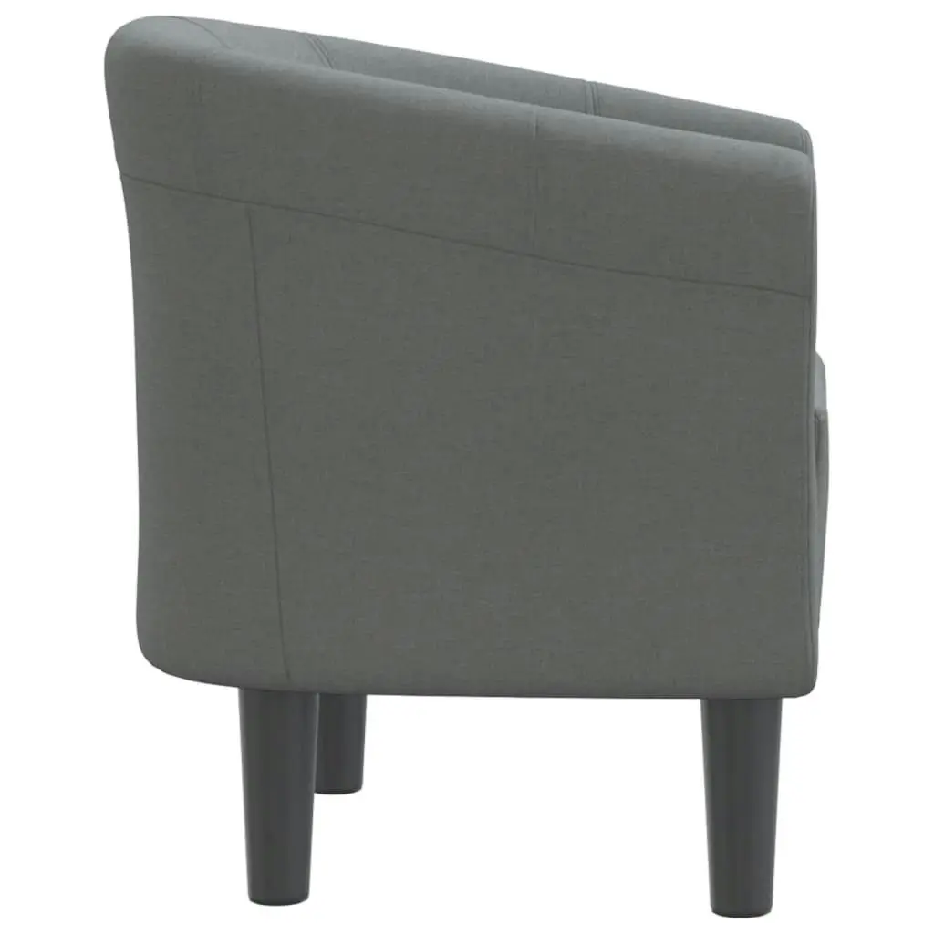 Tub Chair Dark Grey Fabric 356430