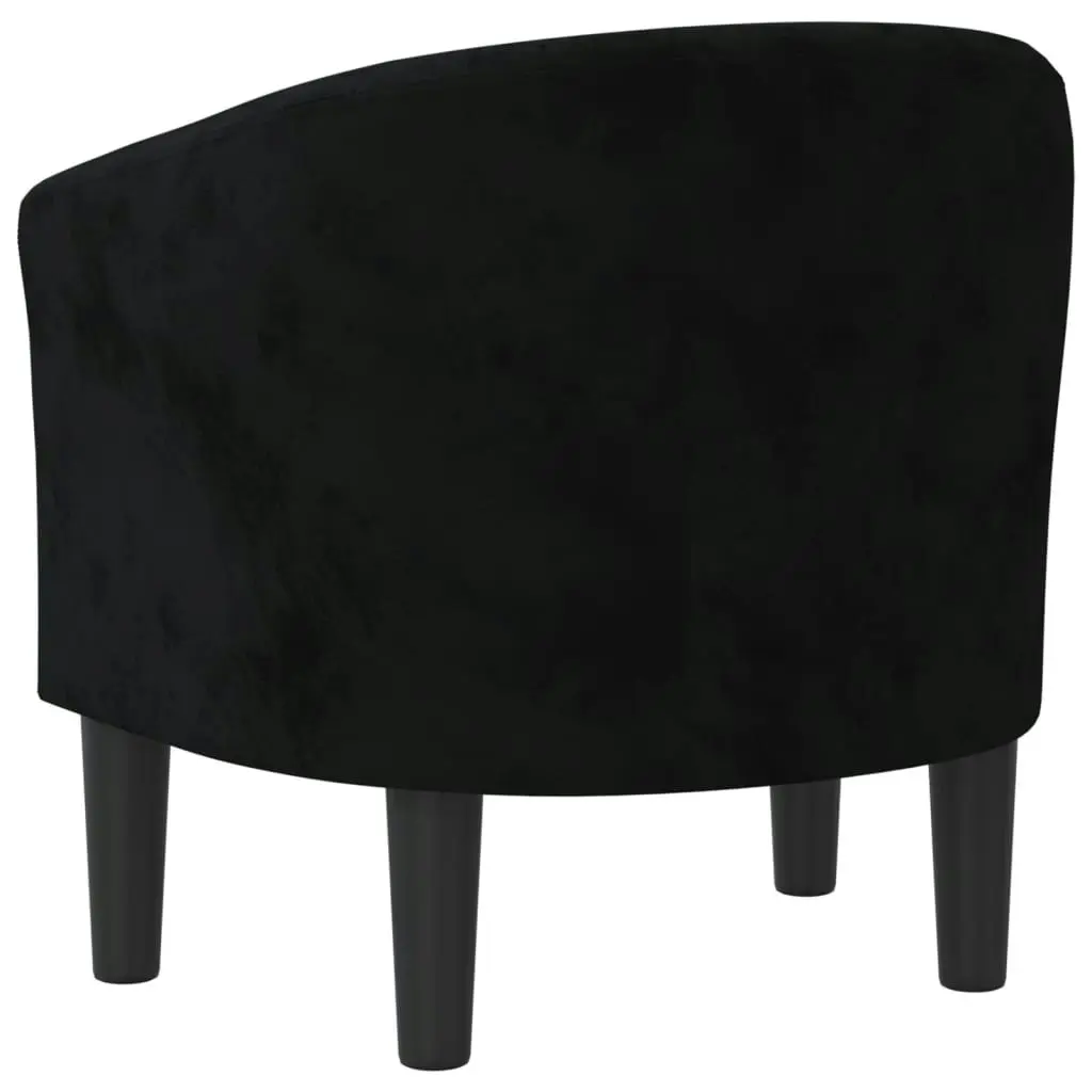 Tub Chair Black Velvet 356471