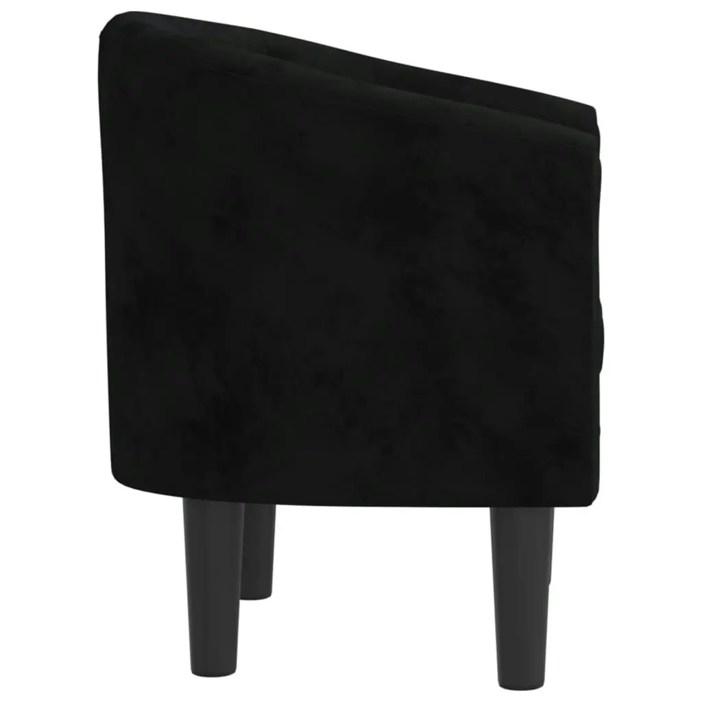 Tub Chair Black Velvet 356471