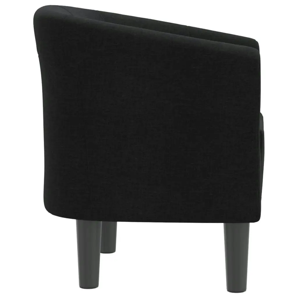 Tub Chair Black Fabric 356432