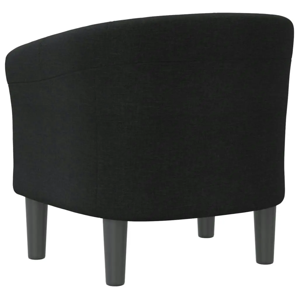 Tub Chair Black Fabric 356432