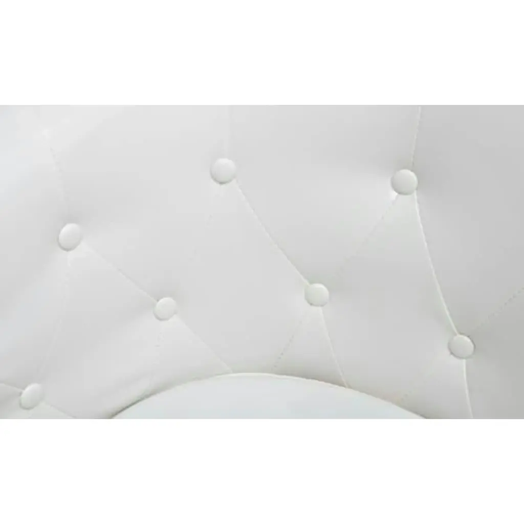 Tub Chair White Faux Leather 60710