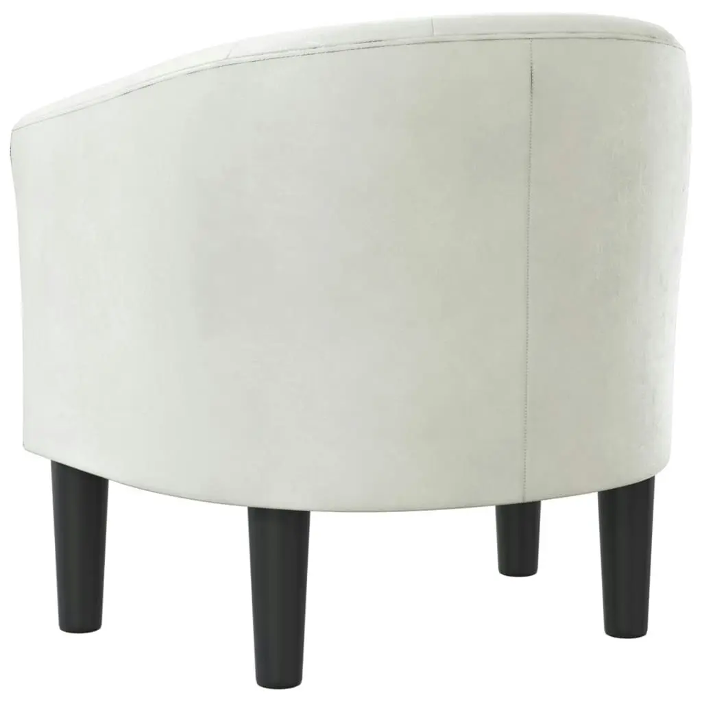 Tub Chair White Faux Leather 356460