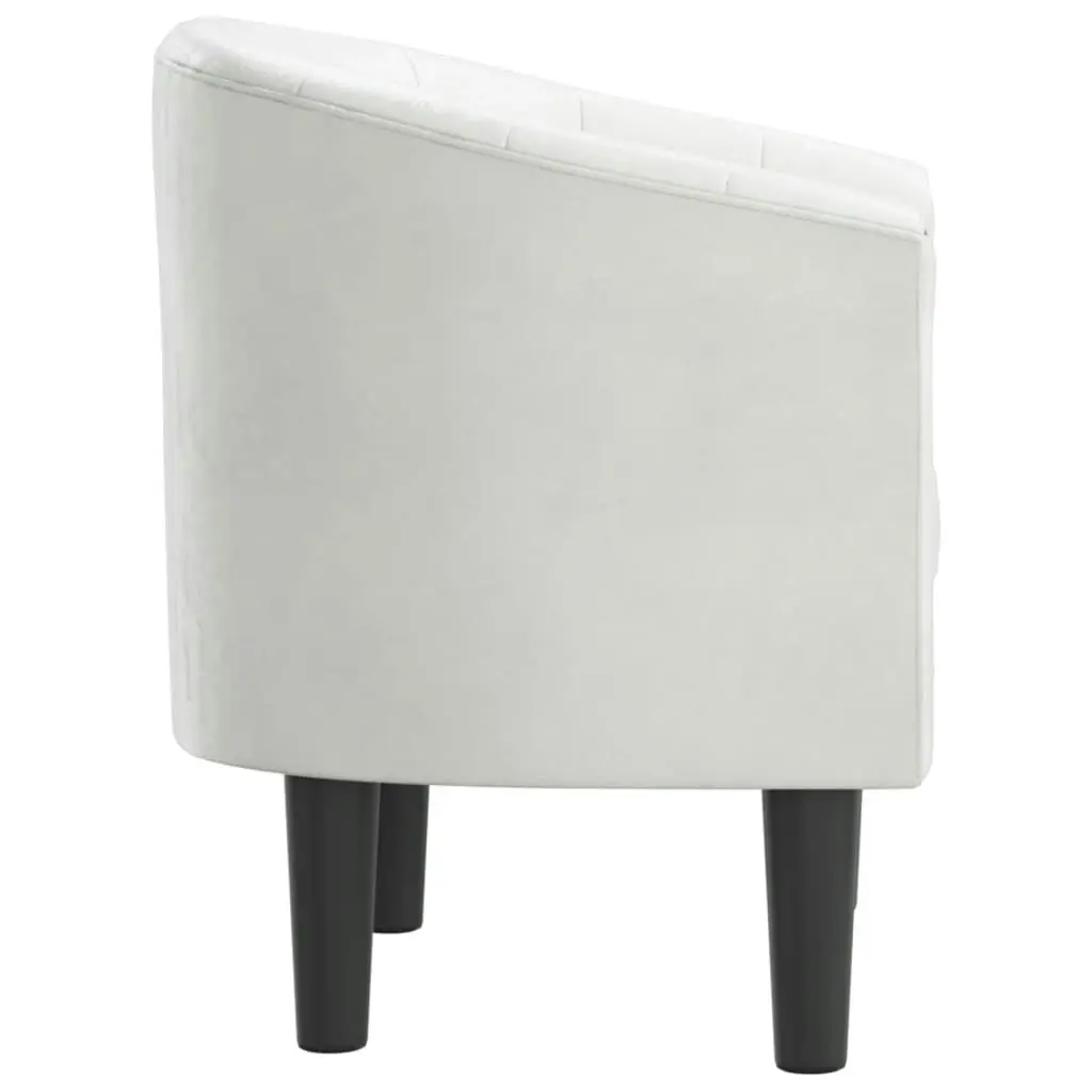 Tub Chair White Faux Leather 356460