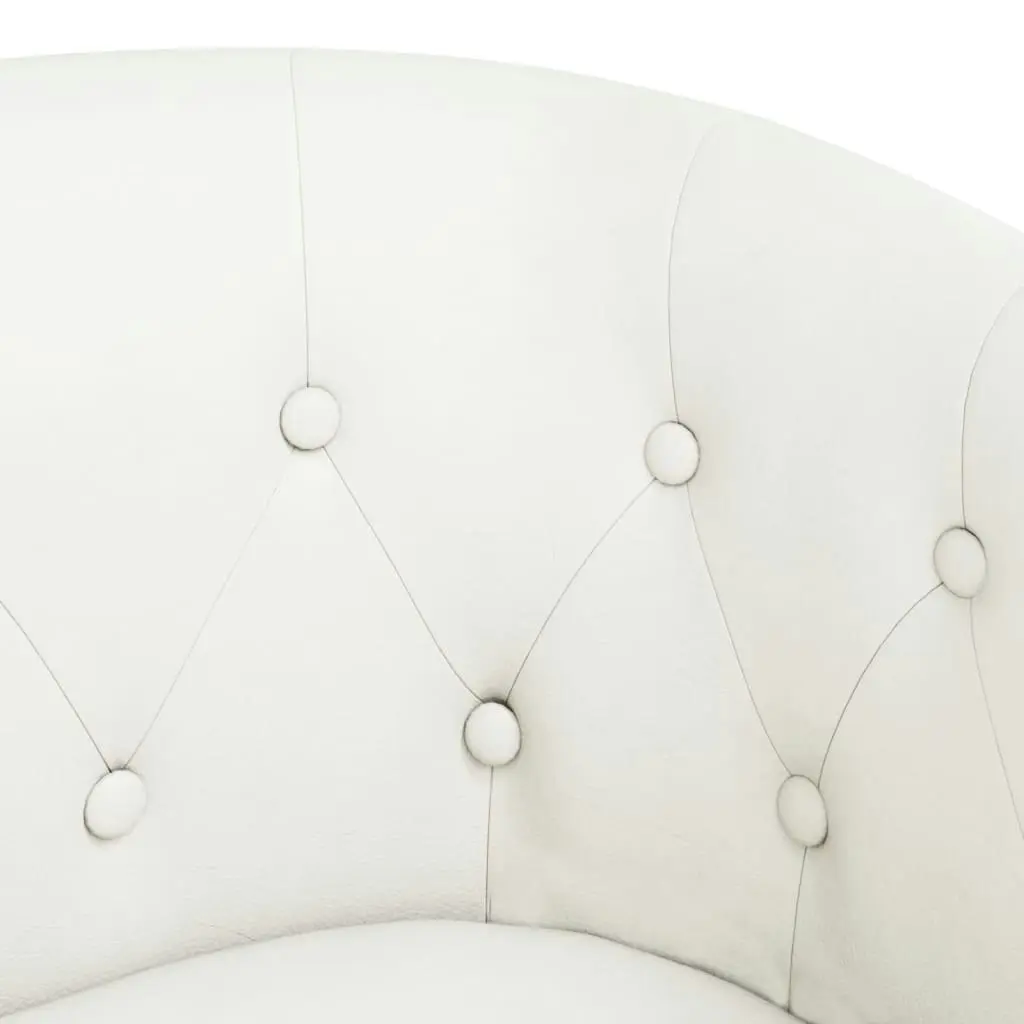 Tub Chair White Faux Leather 356460