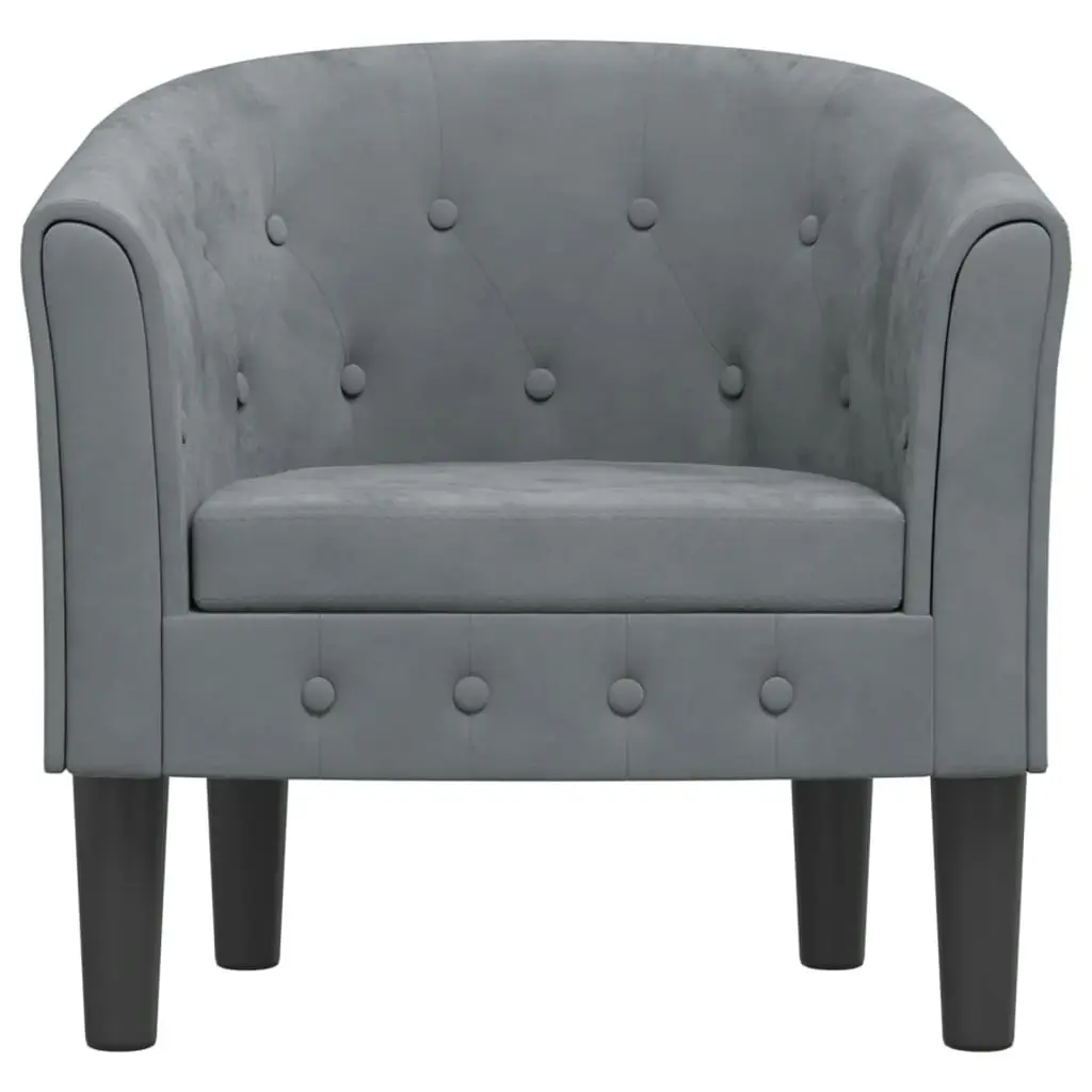 Tub Chair Dark Grey Velvet 356470