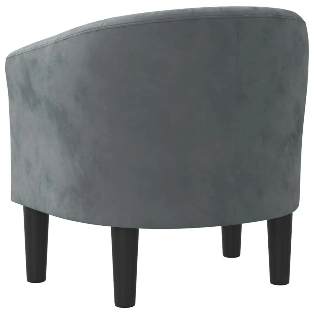 Tub Chair Dark Grey Velvet 356470