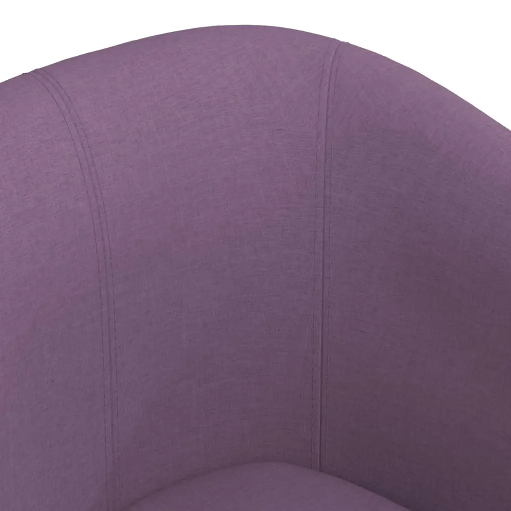 Tub Chair with Footstool Purple Fabric 356440