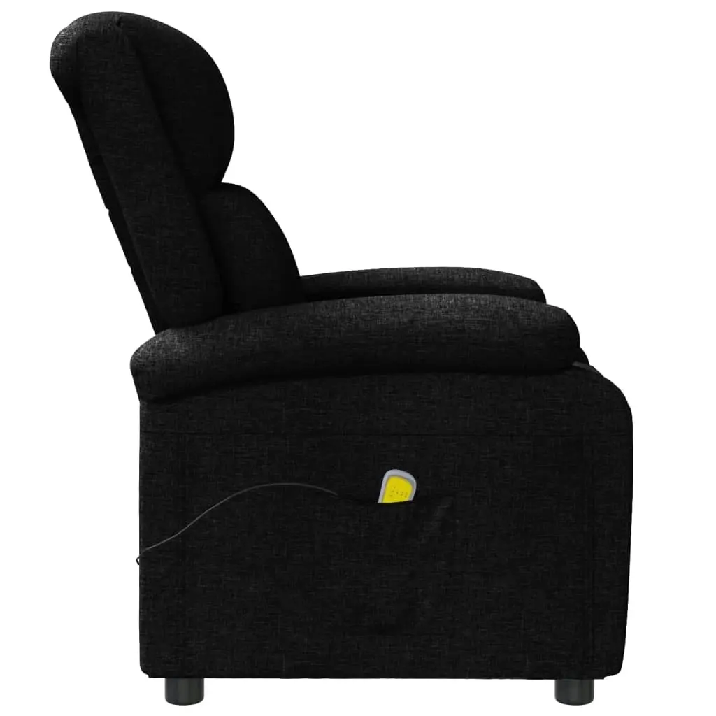 Wing Back Massage Chair Black Fabric 348450