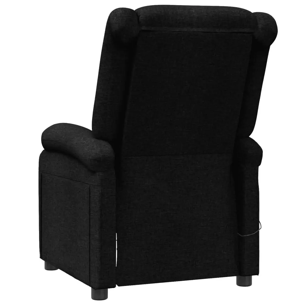 Wing Back Massage Chair Black Fabric 348450