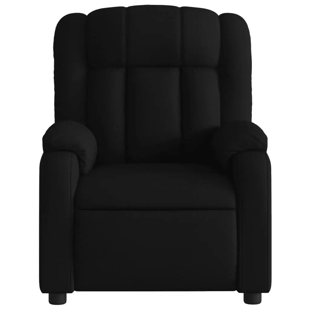 Massage Recliner Chair Black Fabric 3205778