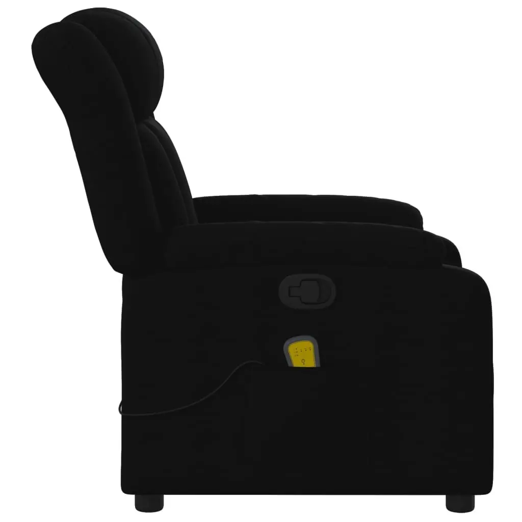 Massage Recliner Chair Black Fabric 3205778