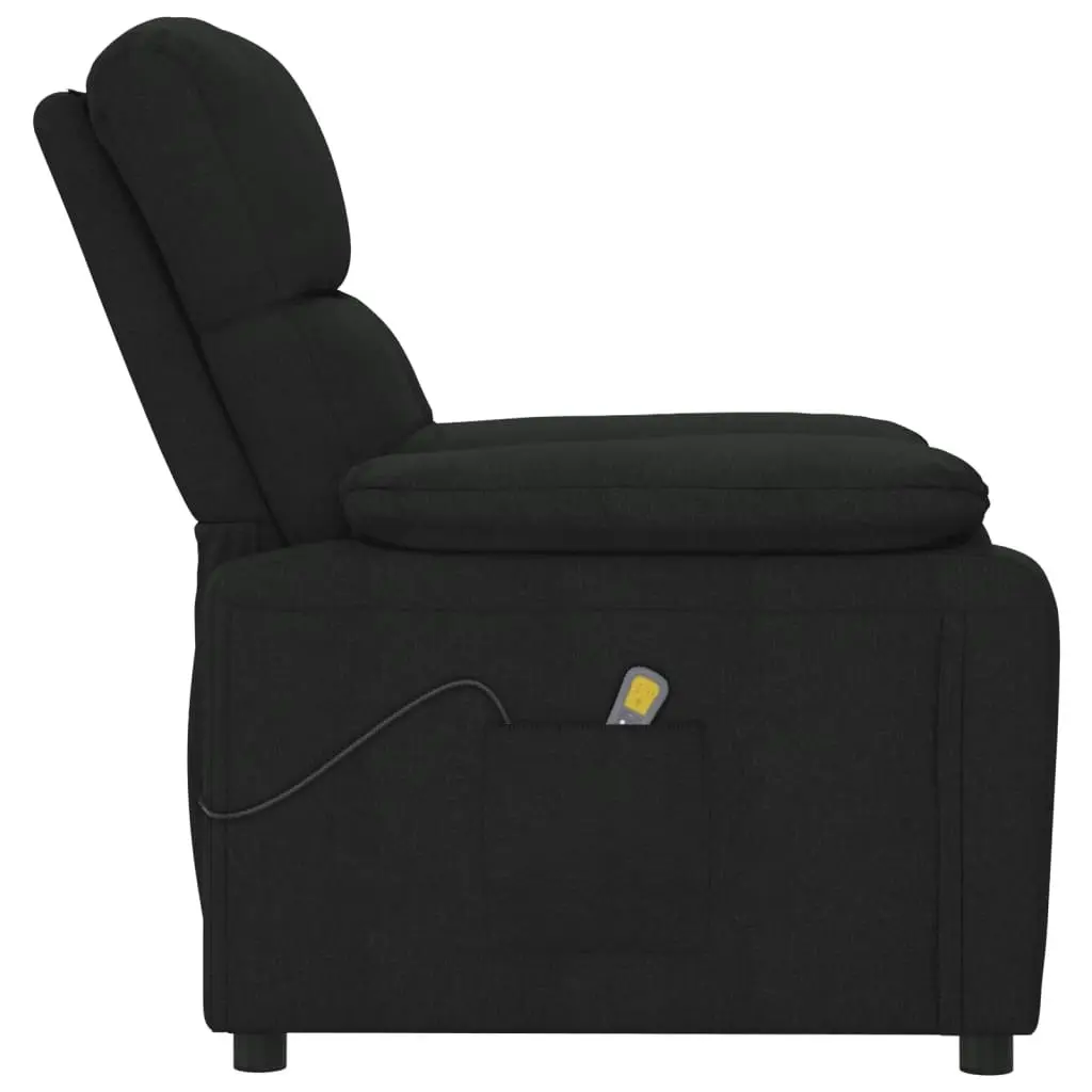 Massage Chair Black Fabric 348289