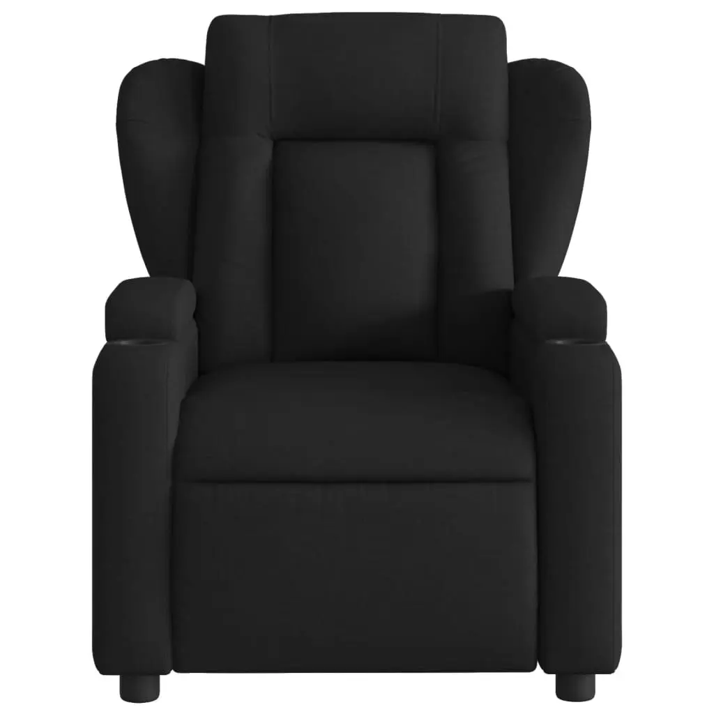 Massage Recliner Chair Black Fabric 3205570